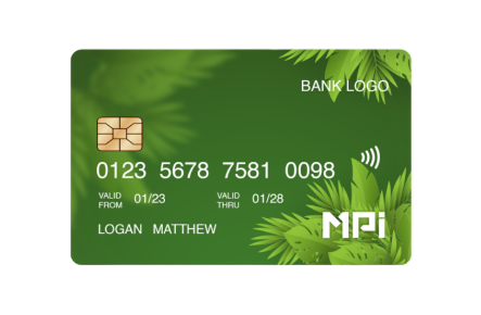 MPi's 100% recycled PVC payment card